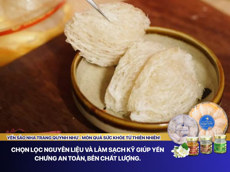 Nguyên liệu chưng yến tươi 