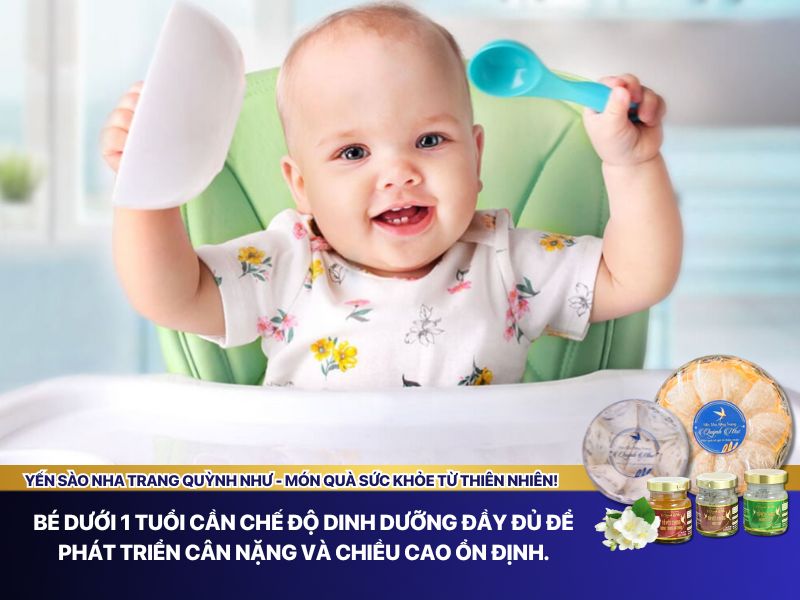 Nhu cầu dinh dưỡng cho bé dưới 1 tuổi 