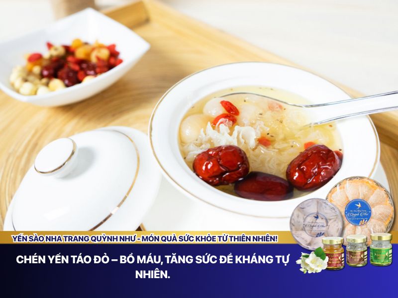 Yến sào kết hợp táo đỏ 