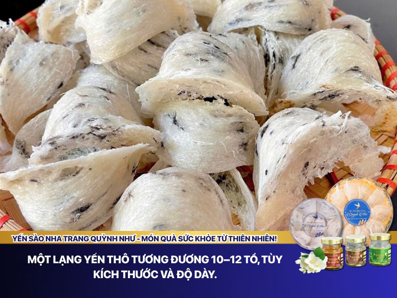 Một lạng yến thô được bao nhiêu tổ?